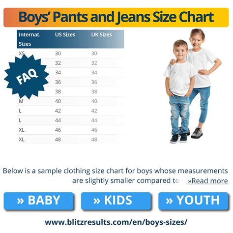 xxl boy|Boys' Size Charts.